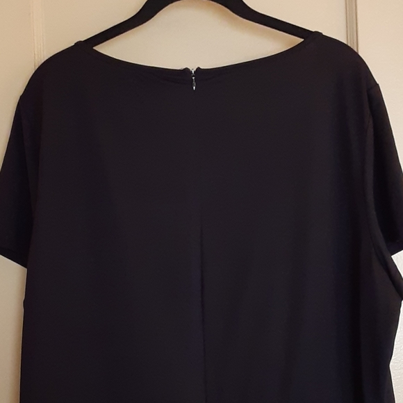 WOMEN'S PLUS SIZE ROMPER JUMPER SHORTS BLACK - Picture 5 of 6